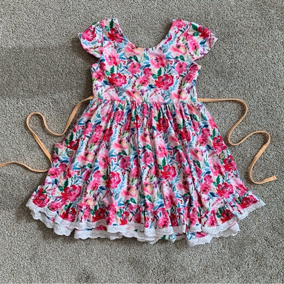 cheeky plum Other - Cheeky Plum 5t Floral Pink Kids Dress
